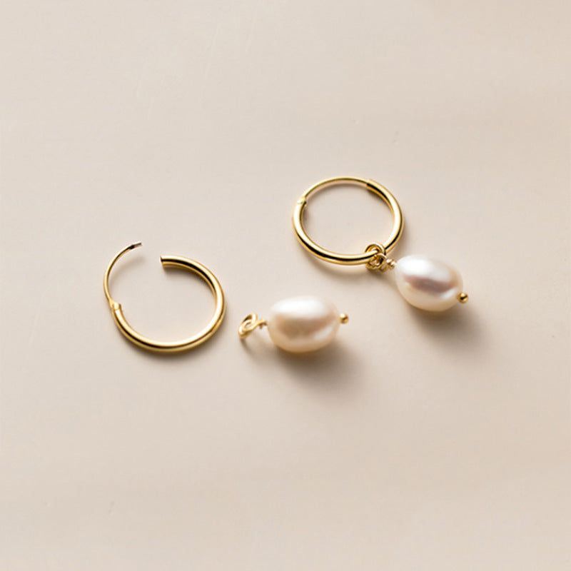 Pendientes de perlas de agua dulce Bella