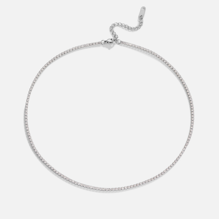 Collar de Cristal Lexi Silber
