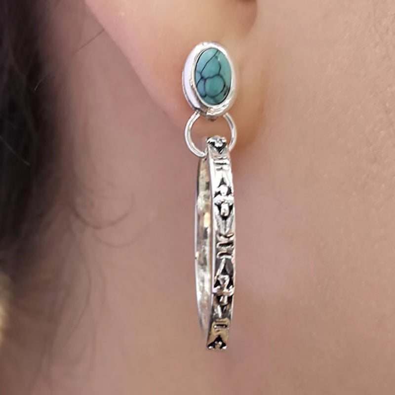 Pendientes Boho Vintage de Ónix