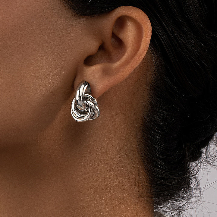 Aretes de plata retorcidos Sofia
