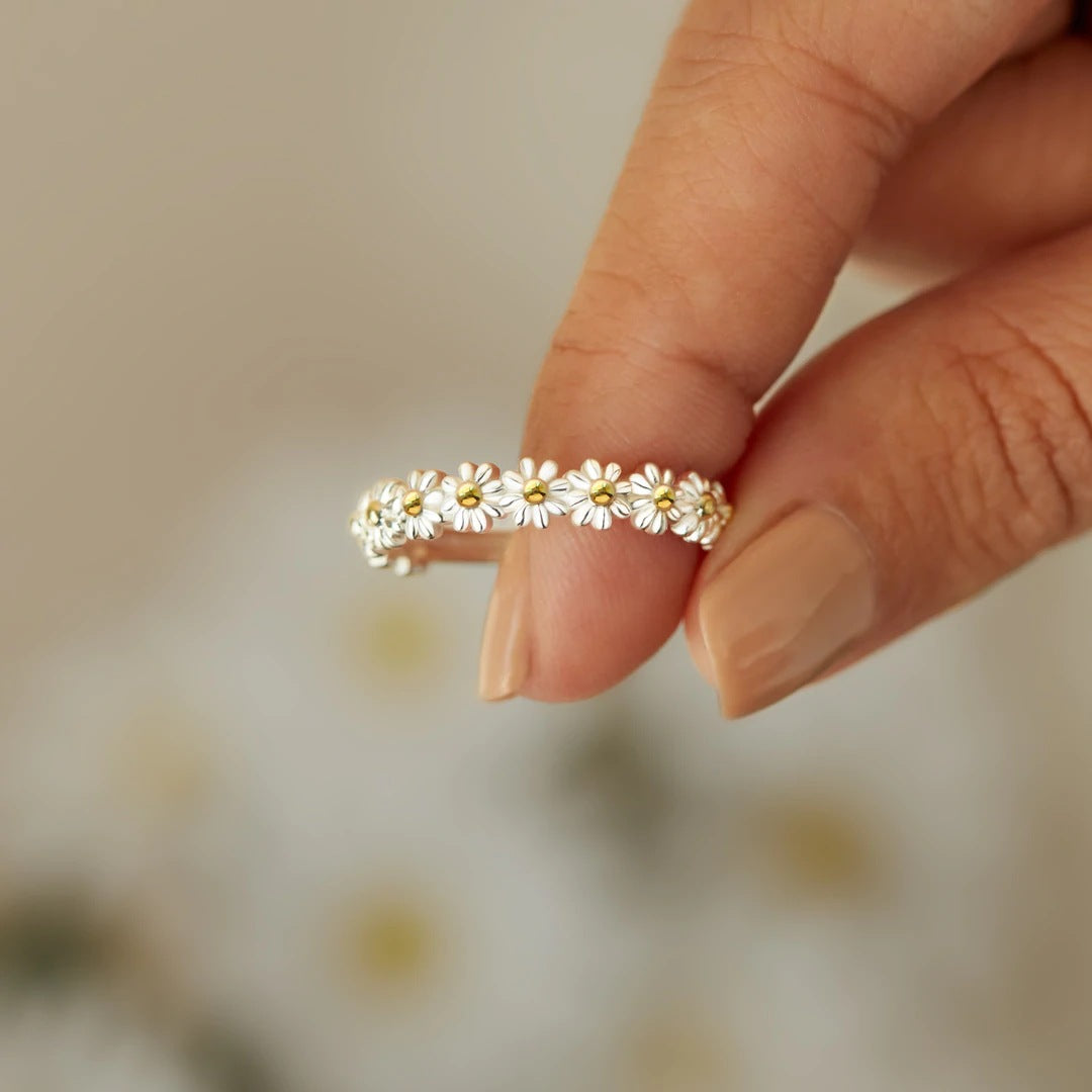 Nieves - Anillo de flores lujoso