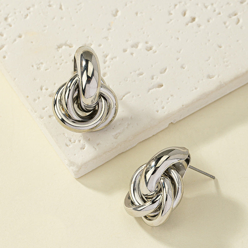 Aretes de plata retorcidos Sofia