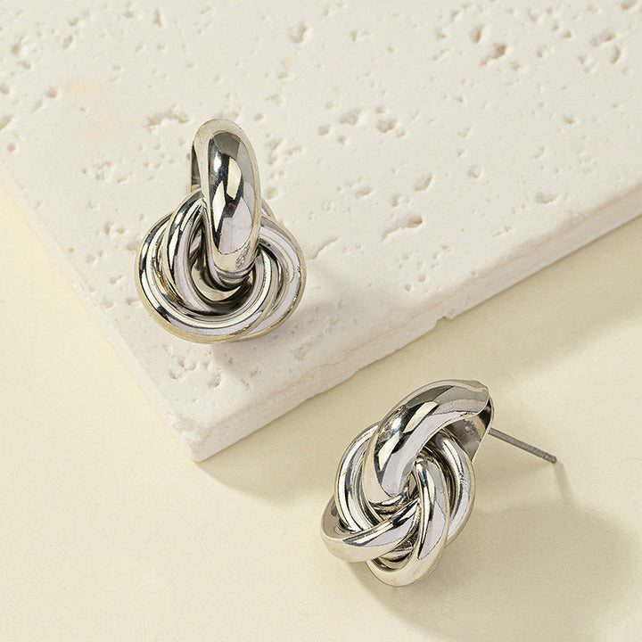 Aretes de plata retorcidos Sofia