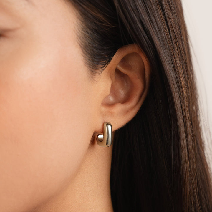 Pendientes de Aro Cuadrado de Oro Alice