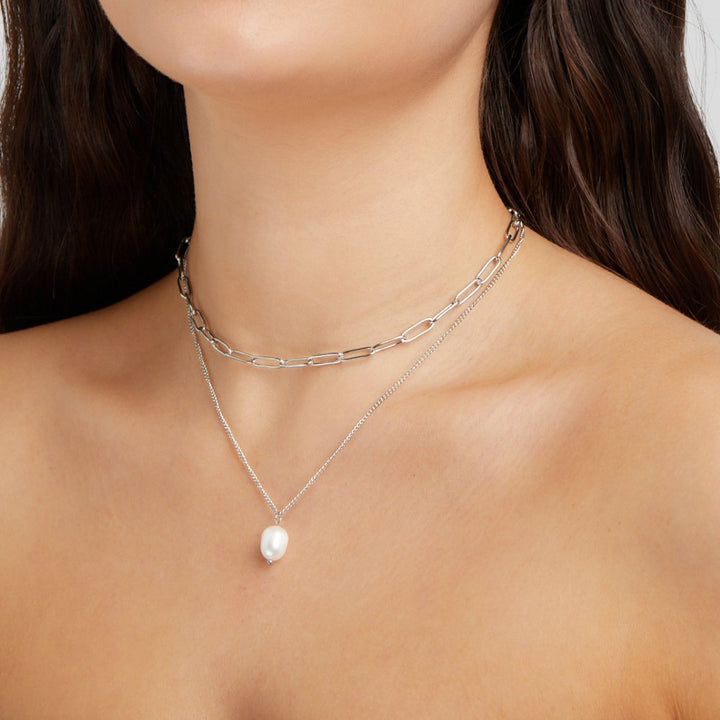 Cadena de plata Angela