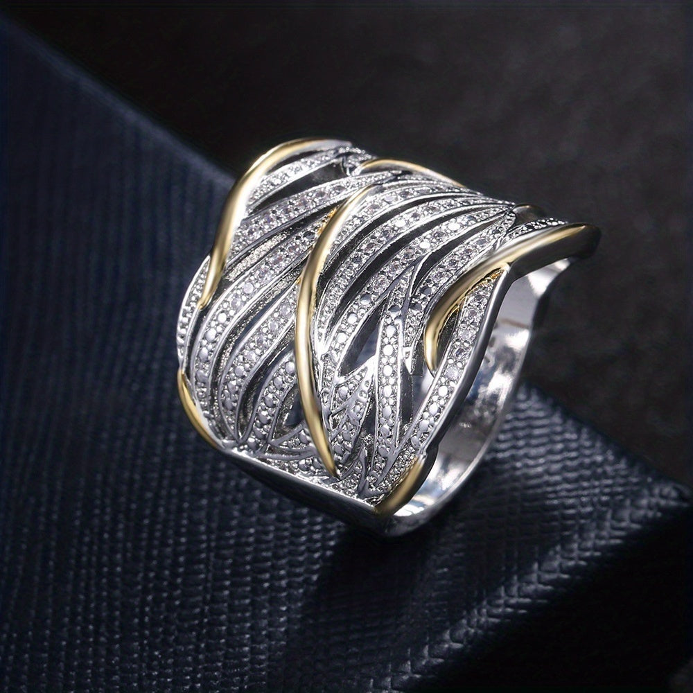 Anillo retorcido de múltiples capas elegante