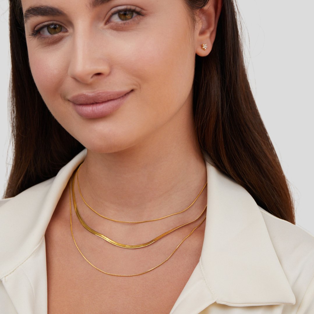 Collar de Oro Multicapa
