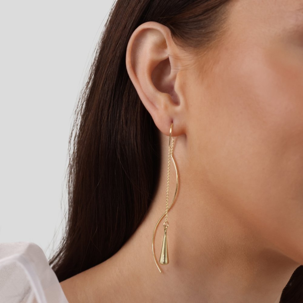 Pendientes de Borlas en Forma de Gota