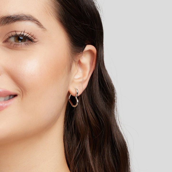 Pendientes de plata en forma de corazón