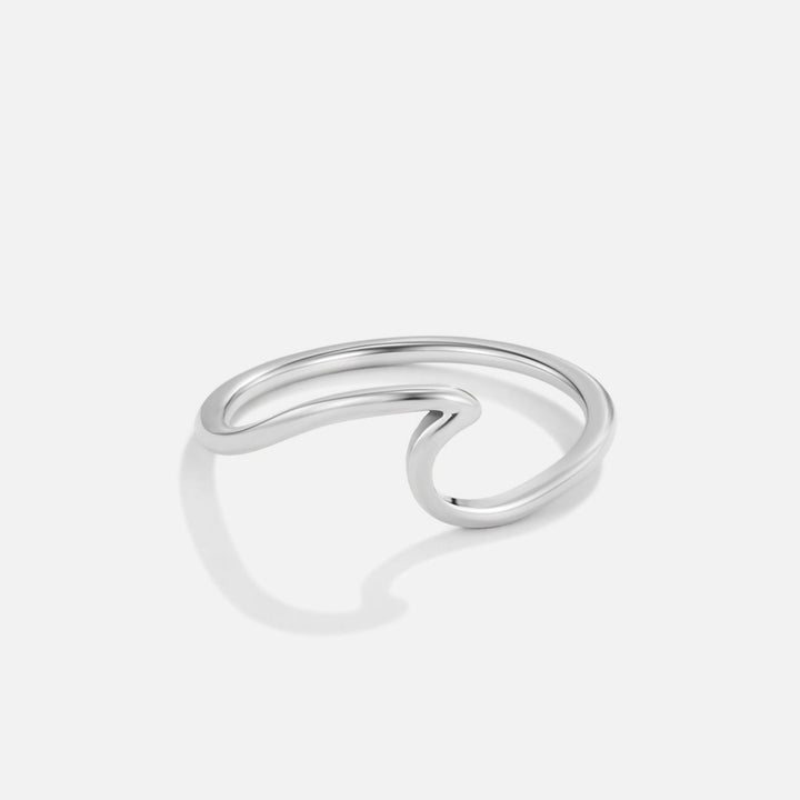 Anillo de Olas de Plata Imari