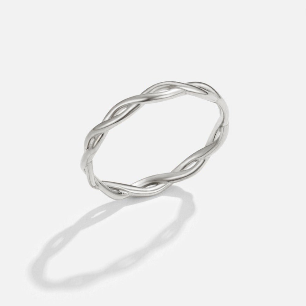 Anillo Giratorio de Plata de 18K Infinity