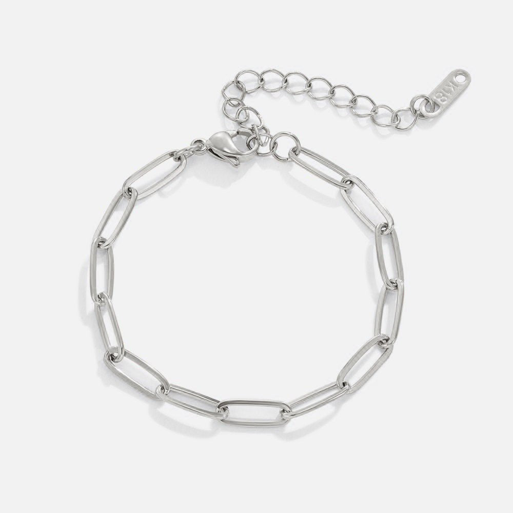 Pulsera de Clip de Oficina Plateada