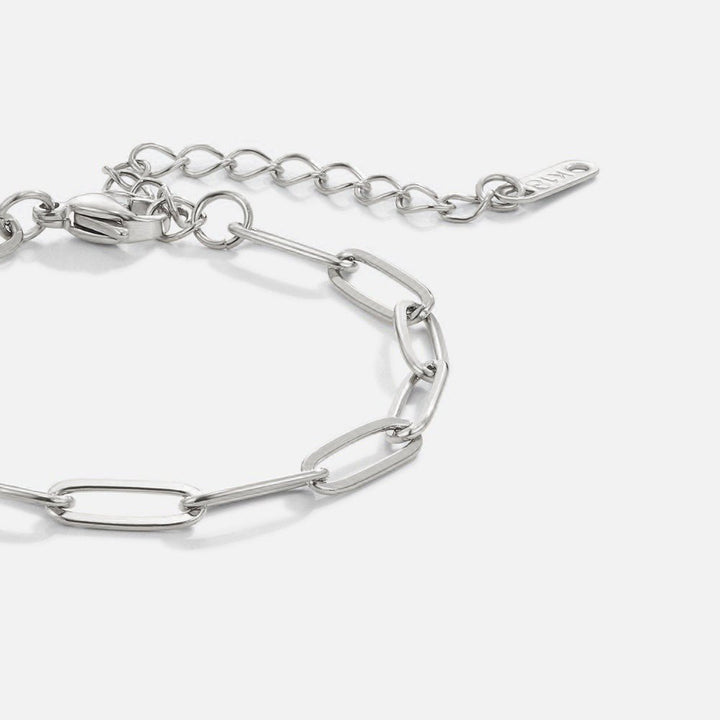 Pulsera de Clip de Oficina Plateada