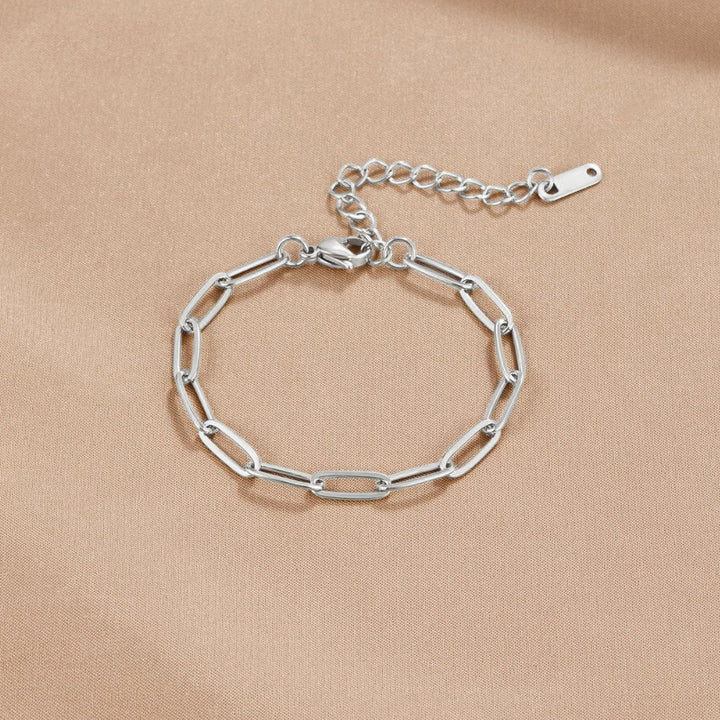 Pulsera de Clip de Oficina Plateada