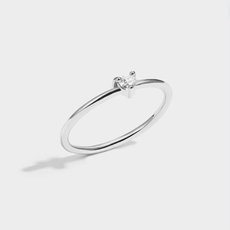 Anillo de Corazón de Cristal 'Pequeño Amor'