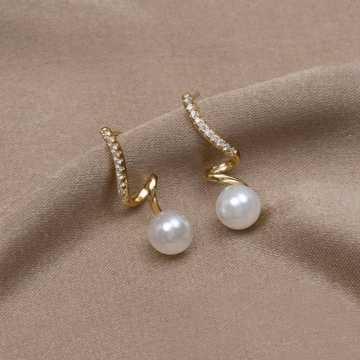 Pendientes de Olas de Perlas Tam