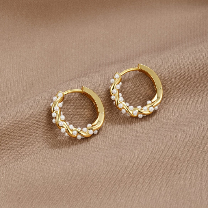 Pendientes de Aro con Perlas Vale