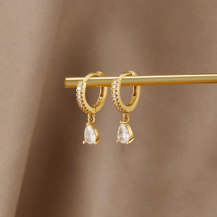Pendientes de Cristal de Oro Premium